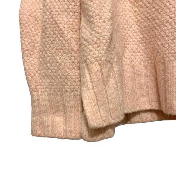 LOU & GREY Knit Mock Neck Alpaca Sweater in Peach Pink - Picture 4 of 6